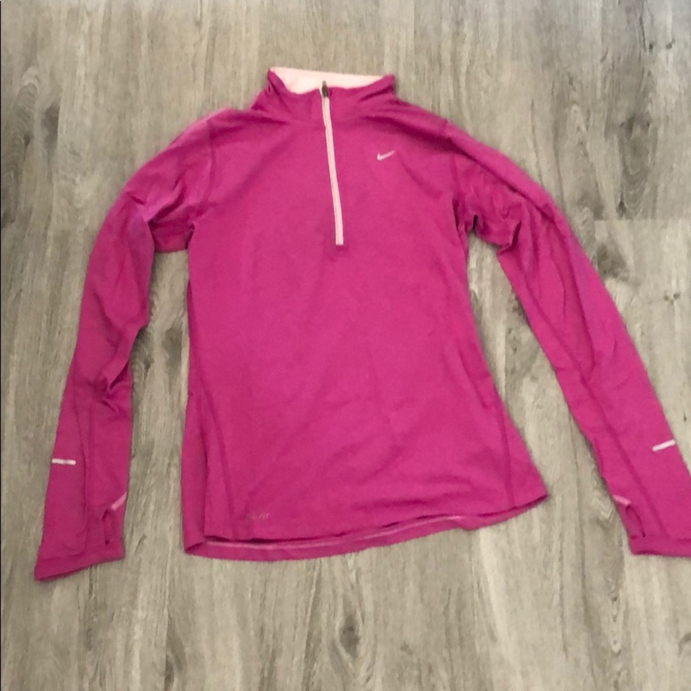 Nike Dri Fit - Half Zip Long Sleeve - Pink